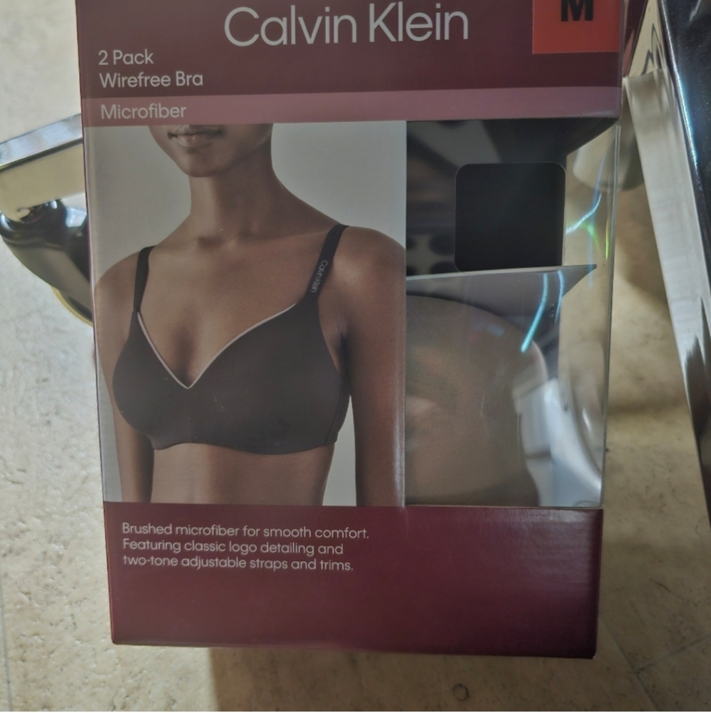 new Calvin Klein Underwear 2 Pack Lightly Lined Wirefree black- Bras.